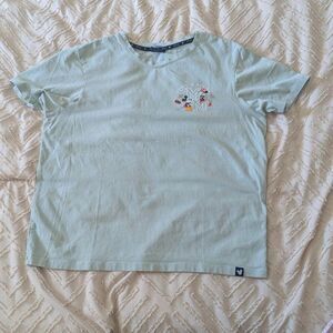 Disney Crop Mickey Minnie Mouse Love Nature Graphic T-Shirt Sage Green Women’s